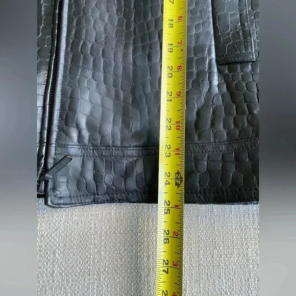 Jason Bunin Leather Jacket Men’s Large Black Motorcycle Y2K Vintage - Picture 7 of 9